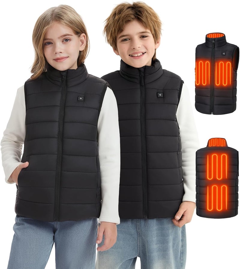Glaais Kids Heated Vest with 7.4V 12000mAh Battery Pack Included, Warmer Youth Electric Heating Vest for Boys & Girls - Image 1